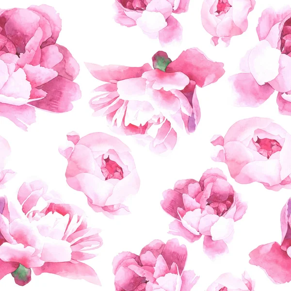 Aquarelle florale motif sans couture — Image vectorielle