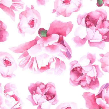 çiçek suluboya seamless modeli