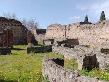 Vezüv Dağı 'nın patlaması sonucu gömülü antik Roma kenti Pompei, Roma İmparatorluğu döneminde günlük hayata dair eşsiz bir bakış sunan UNESCO Dünya Mirası Alanı olarak duruyor..