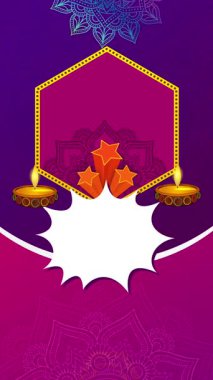 Vibrant poster design for Diwali, featuring traditional elements and a festive atmosphere.