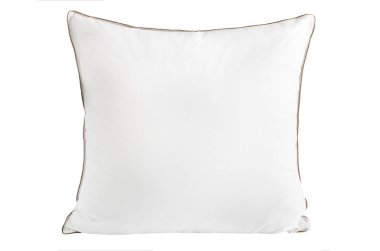 Beyaz arka planda izole edilmiş beyaz yastık