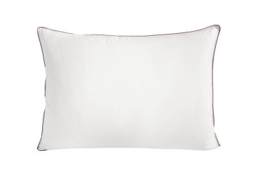 Beyaz arka planda izole edilmiş beyaz yastık