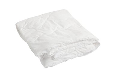 izole beyaz zemin üzerine beyaz battaniye