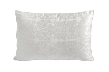 Beyaz arka planda izole edilmiş beyaz yastık