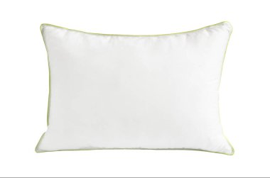 Beyaz arka planda izole edilmiş beyaz yastık