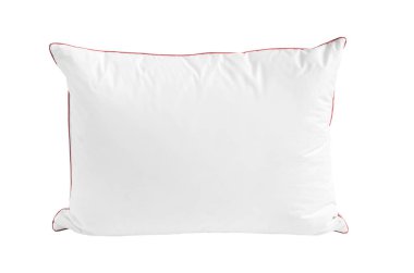 Beyaz arka planda izole edilmiş beyaz yastık