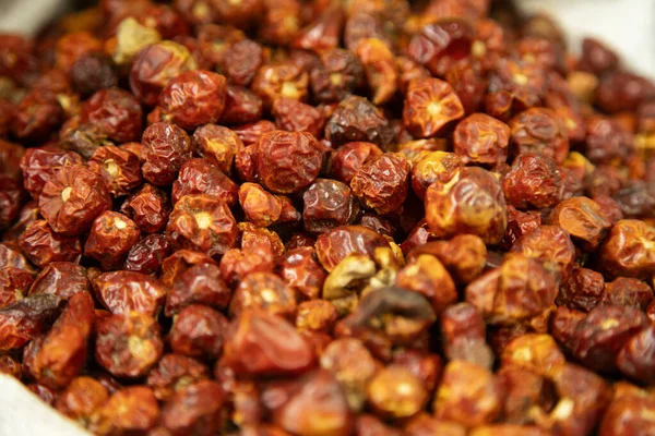 Mexico City 'deki San Juan pazarında kurutulmuş acı biber..