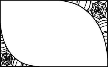 Yatay Gotik Örümcek Ağı Arkaplan ve Tasarım Malzemeleri Çerçevesi.