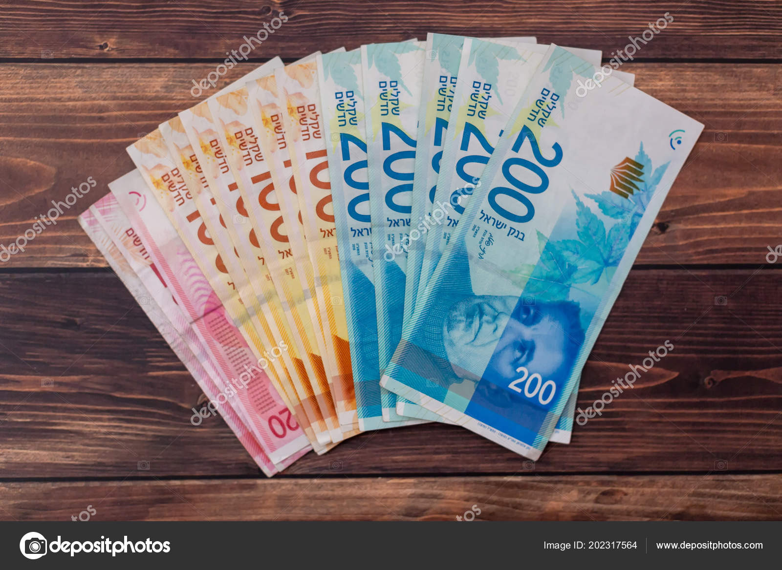 新しい 200、100、20、新しいイスラエル シェケル紙幣 50