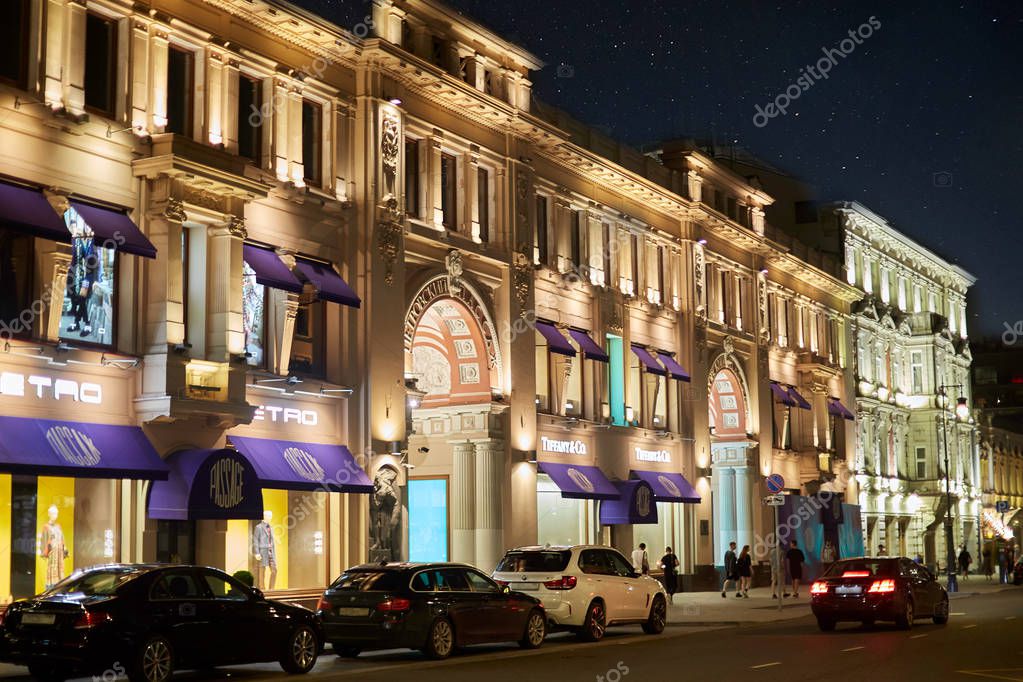 Russia, Moscow, july 22, 2018 Petrovsky passage Store. Petrovka Street