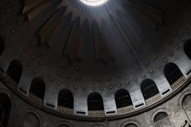 Jerusalem, İsrail - 19 Haziran 2018: Dome Kilisesi Kutsal Mezar, Jerusalem, İsrail