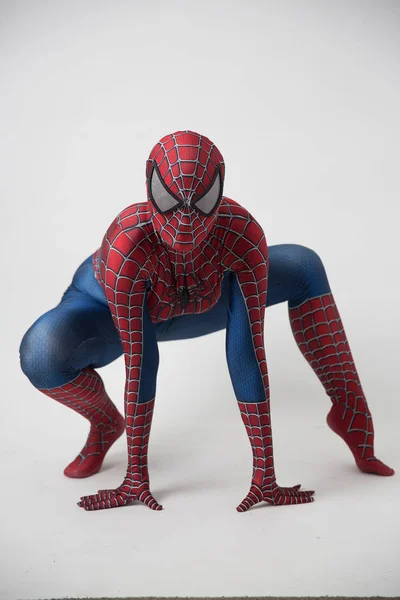 Oktober 2018 Mann Spiderman Kostüm Vor Dem Kongresszentrum Von Tampa — Stockfoto