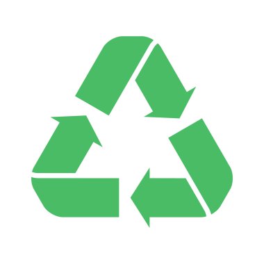 Beyaz arkaplanda simge vektörünü geri dönüştür. Web sitesi tasarım simgesi geri dönüşüm simgesi logosu, uygulama, UI. 