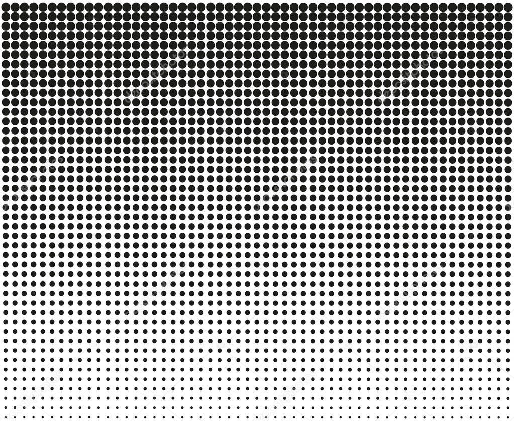 Linear halftone pattern. Circles, speckles, polka dot background pattern
