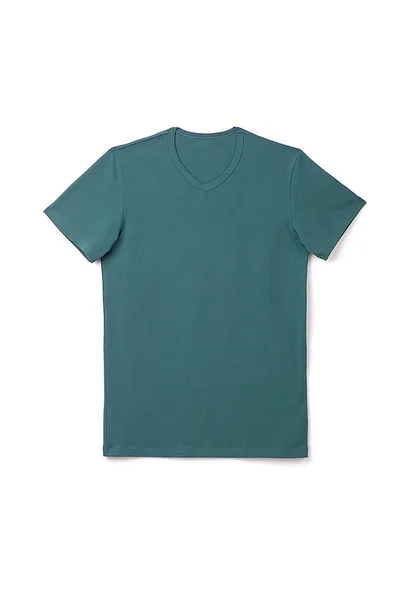 Green Men's t-shirt isolated on white background — Stock Photo, Image