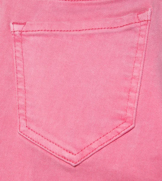 Růžové džíny Kapsa nebo Denim Pocket Background. Tmavě růžové džíny kapsy nebo džínové kapsy pozadí pro oděvní design — Stock fotografie