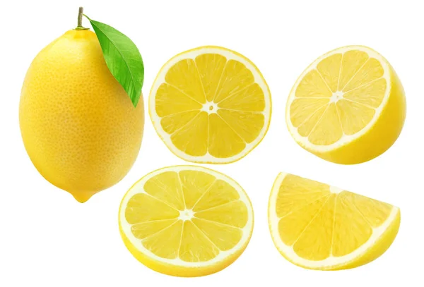 레몬 과일 흰색 배경에 고립의 컬렉션 — 스톡 사진