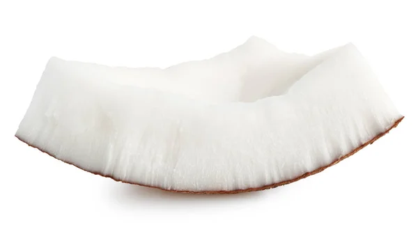 Kokos na białym tle. kromka lukier na białym tle na białe, ze ścieżką przycinającą — Zdjęcie stockowe