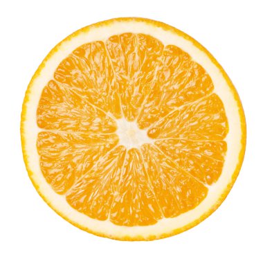 Fresh raw orange fruit isolated on white background clipart