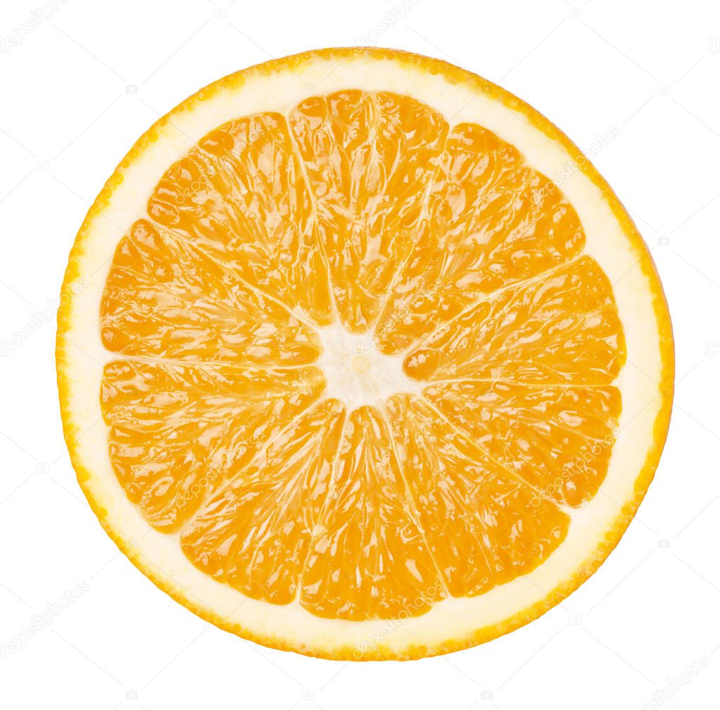 Fresh raw orange fruit isolated on white background