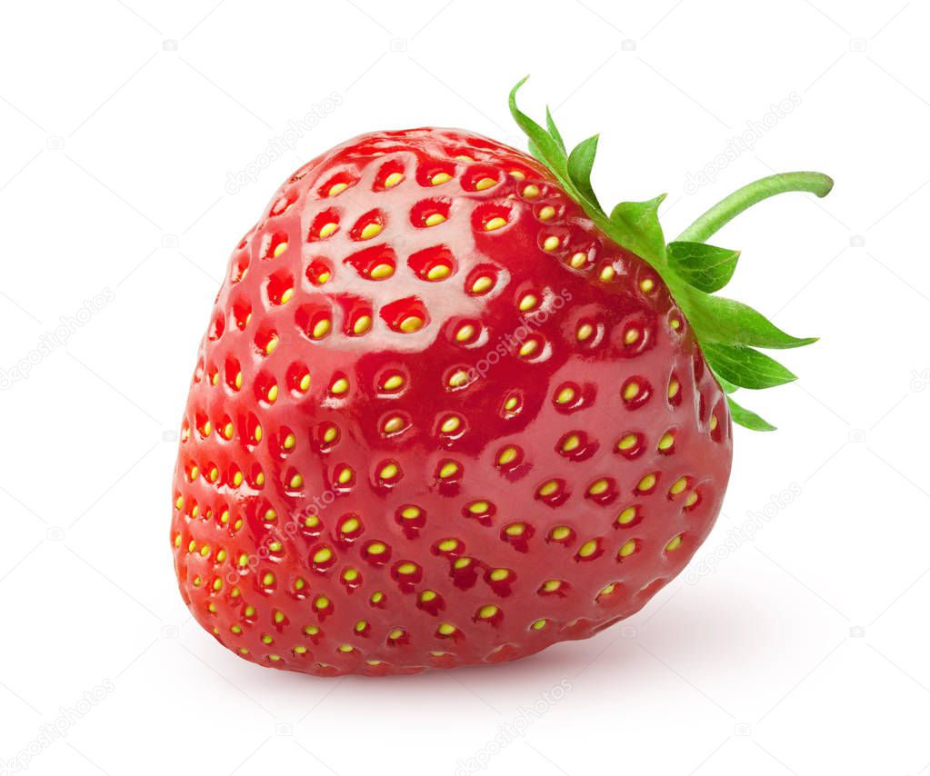 Fresh strawberry fruits isolated on white background