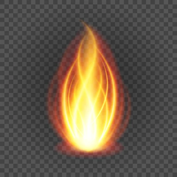 Lumière de flamme de feu abstraite sur fond noir illustration vectorielle . — Image vectorielle