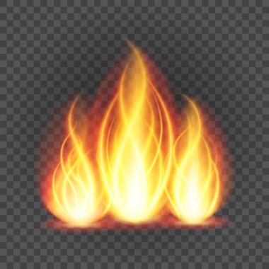 Alev arka ateş etmek siyah arka plan vektör çizim ışık.