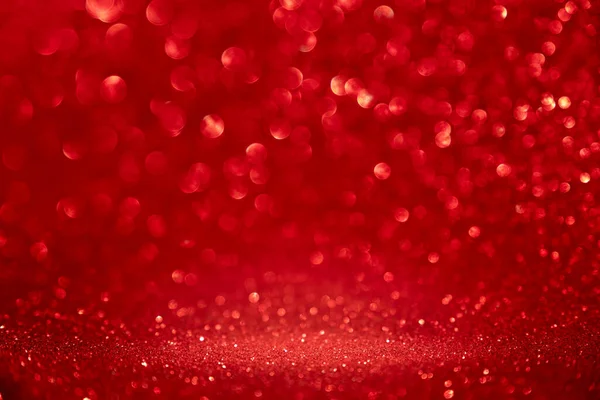 Abstrait Rouge Étincelant Fond Flou Pour Noël Saint Valentin Endroit — Photo