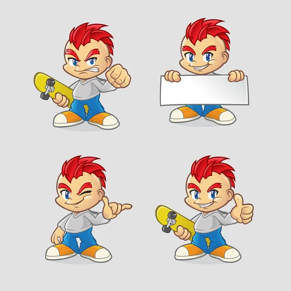 Bir paten holding Yönetim Kurulu ve Tamam yapıyor çizgi film adam karakter kümesi