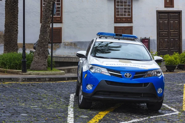 Espanha Ilha Tenerife Orotava Maio 2018 Carro Polícia Toyota Com — Fotografia de Stock