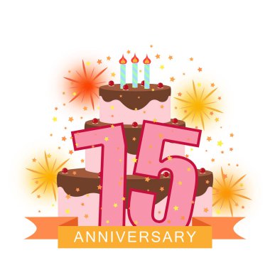 Resimli görüntüsüyle sayısı 75, pasta, havai fişek ve yıldız yağmur