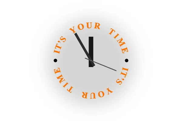 Observe Com Inscrição Seu Tempo Relógio Mostra Hora — Fotografia de Stock
