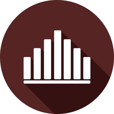 Vektör. Koyu kırmızı bir daire bir gölge grafiklerle simgesi