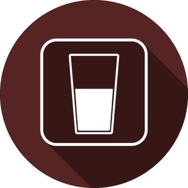 Vektör. Bir kare bir daire Bordo renk gölgeli kontur sıvı ile cam