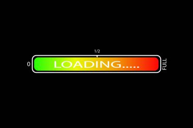 Vektör görüntü. grafik ölçeği siyah arka plan üzerine yükleme