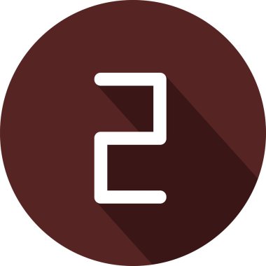 Vektör görüntü. Bordo renk sayısını iki daire üzerinde simgesiyle