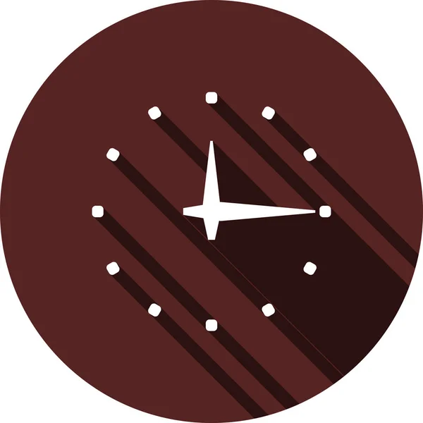Vektorbild Uhr Symbol Auf Einem Kreis Von Kastanienbraun — Stockvektor