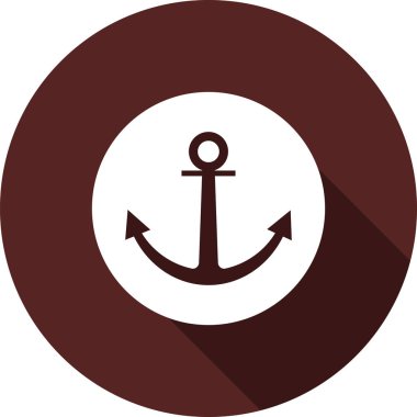 Tutturucu simgesini üzerinde beyaz bir daire. Uzun gölge beyaz düz görüntü.  