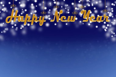 Noel ekran koruyucu, arka plan için Noel ve Yılbaşı selamlar, mavi arka plan ile kar taneleri, Noel topları ve yazıt için bir yer
