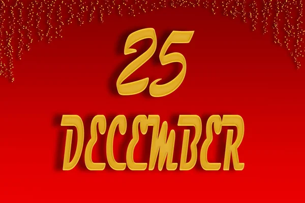 December Written Red Gradient Background — Stock Photo, Image