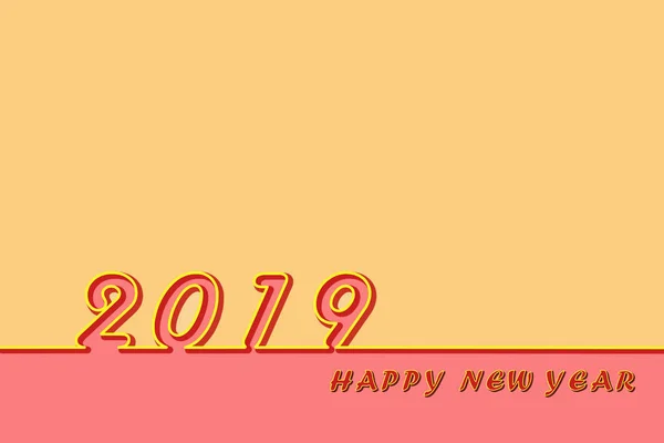 Template Congratulations Coming 2019 Year — Stock Photo, Image