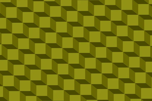 Modèle Abstrait Symétrique Simulant Des Cubes Tridimensionnels Vert Foncé — Image vectorielle