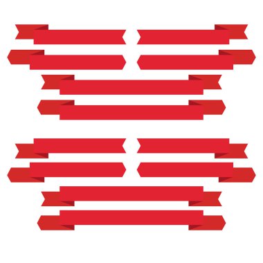 12 kırmızı kurdele alt ve üst kümesi