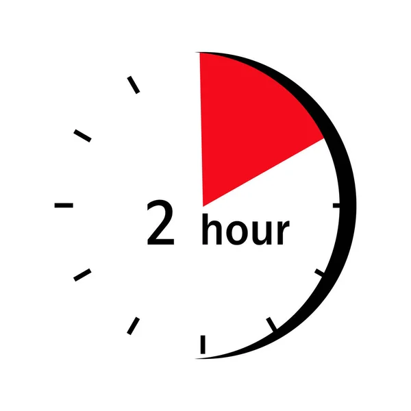 Tarczy Zegara Kolorze Czerwonym Oznaczony Sektora Godziny — Wektor stockowy