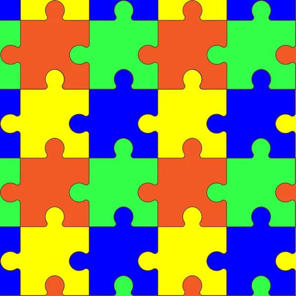 Панель Мозаичных Компонентов Разных Цветов — стоковый вектор