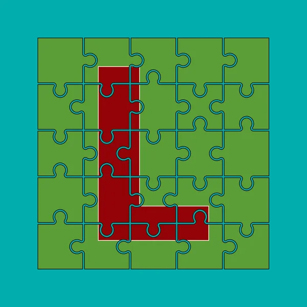 がパズルのピースに書かれています — ストックベクタ