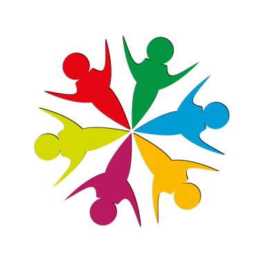 Takım iş logo, kavramsal fikir, vektör görüntü