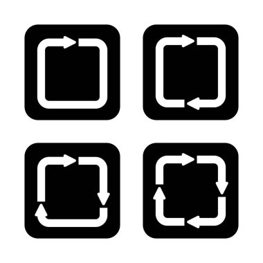 ok Meydanı kontur boyunca siyah bir kare arka plan ayarla