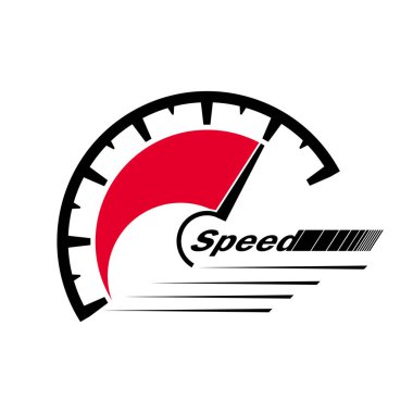 Soyut resim hız sembolü. Otomatik, internet, siteler ve uygulamalar için kullanılabilir.