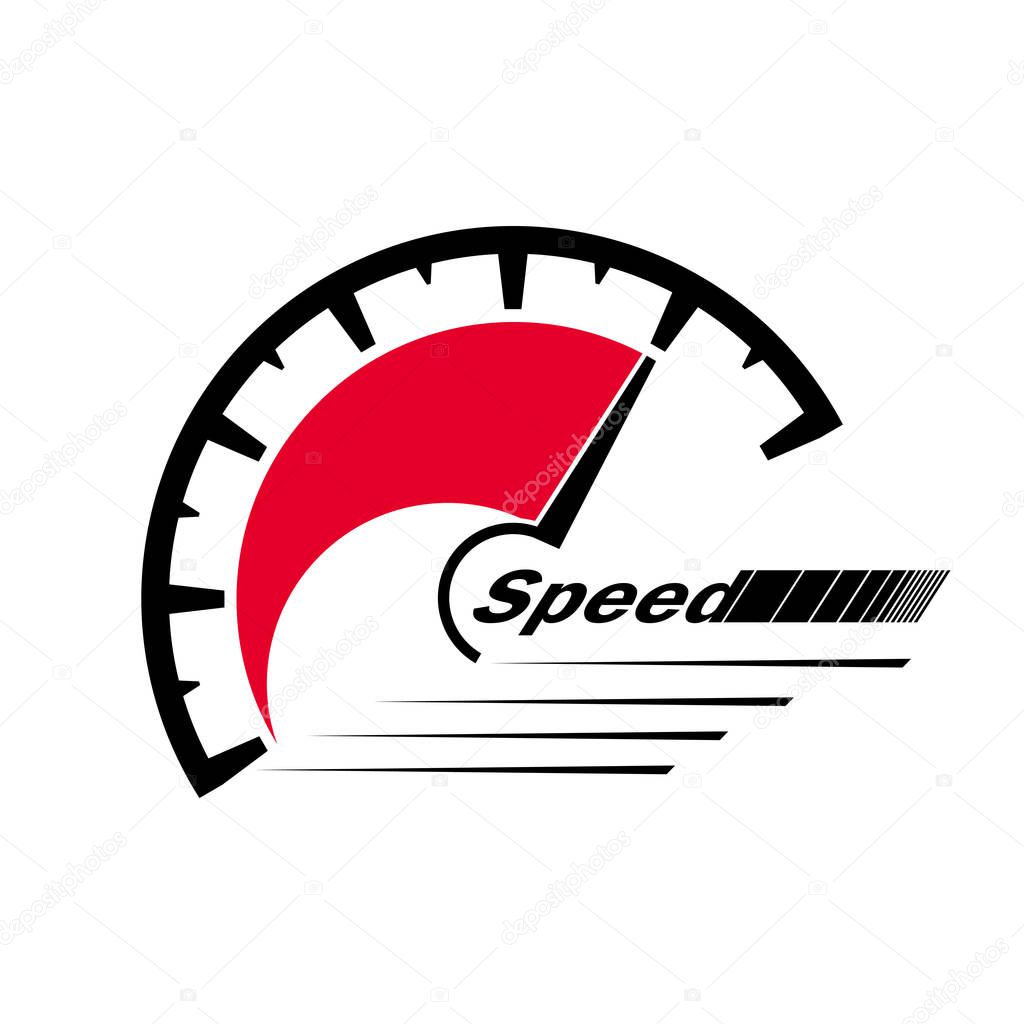 Abstract figure of speed symbol. Can be used for auto, internet, sites and applications.